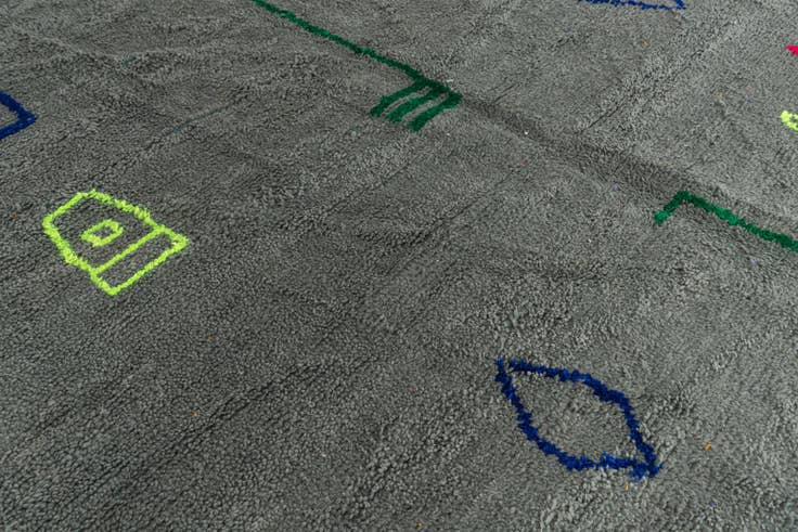 Detail image of 6' 6 x 9' 4 Hand Knotted Moroccan Wool Rug