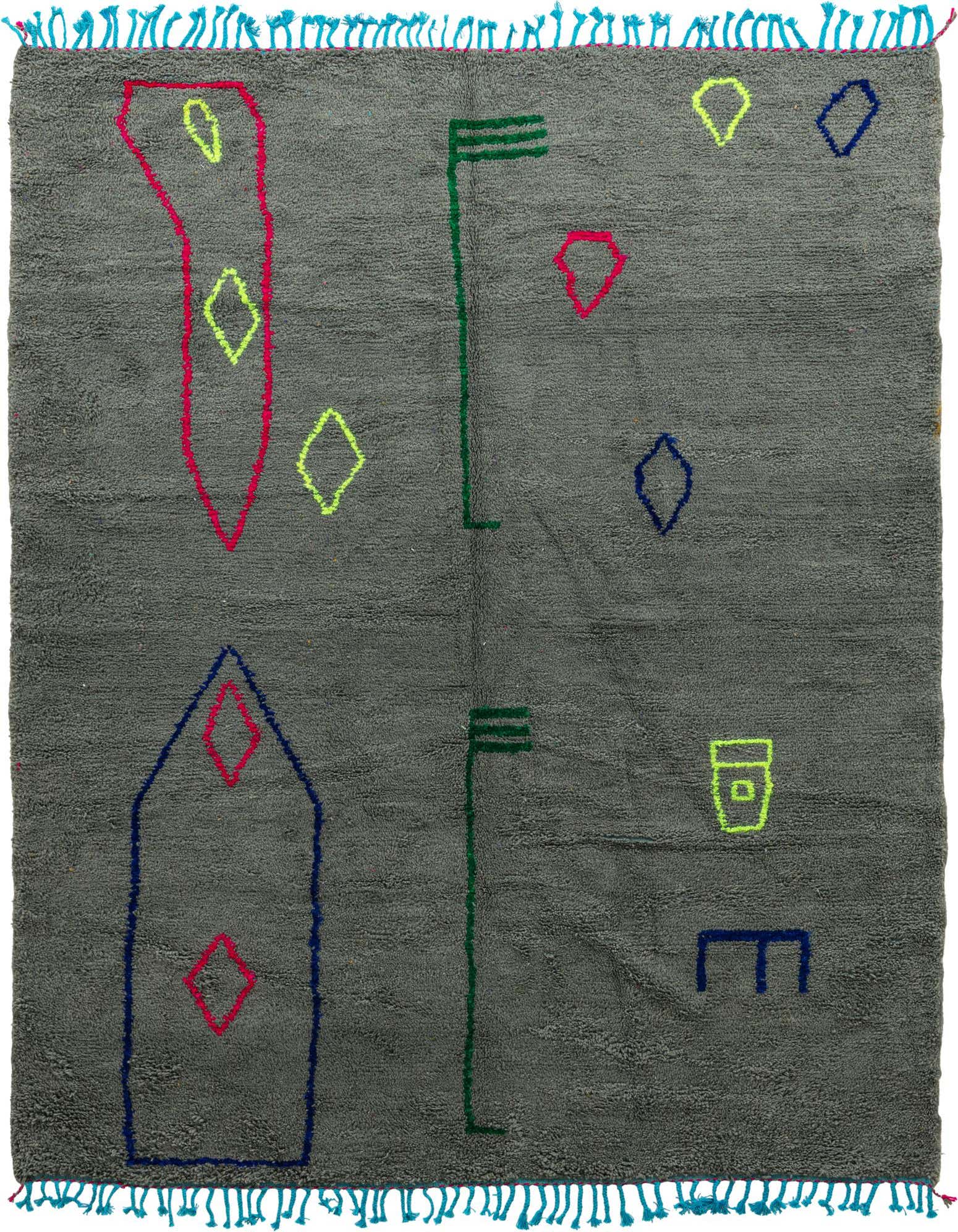 6' 6 x 9' 4 Hand Knotted Moroccan Wool Rug