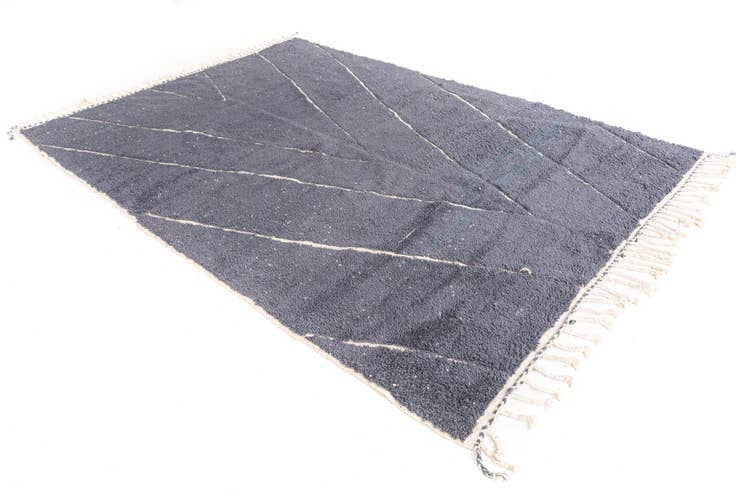 Detail image of 6' 9 x 9' 5 Hand Knotted Moroccan Wool Rug