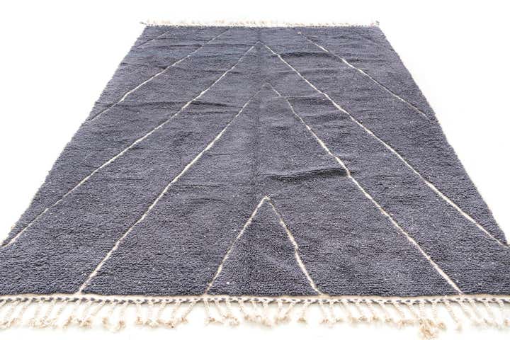 6' 9 x 9' 5 Hand Knotted Moroccan Wool Rug