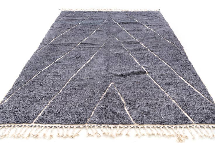 Detail image of 6' 9 x 9' 5 Hand Knotted Moroccan Wool Rug