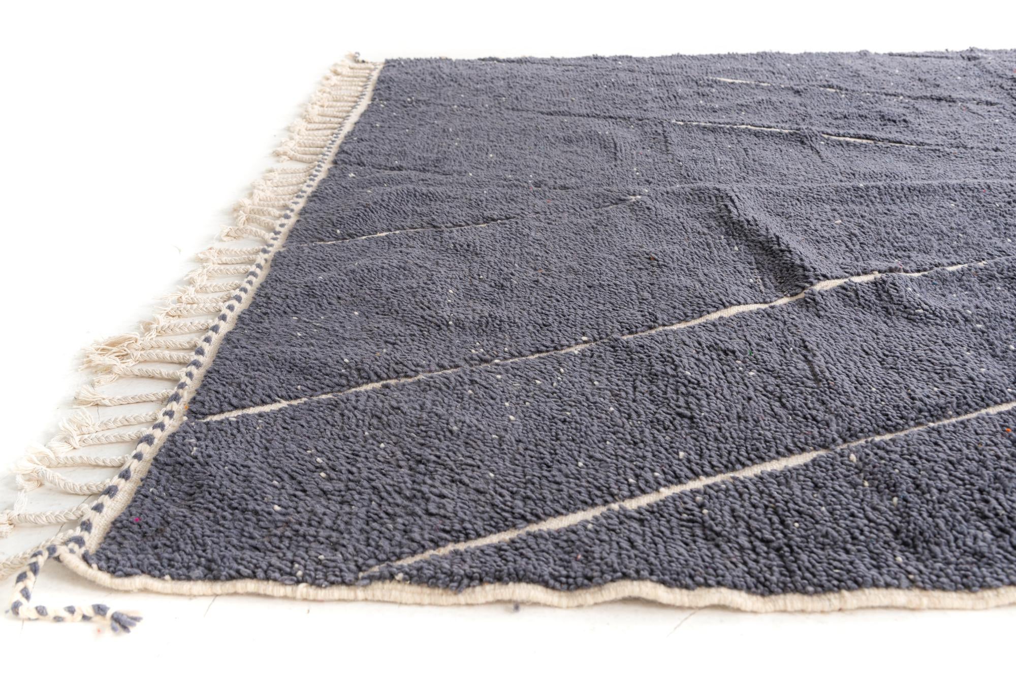 6' 9 x 9' 5 Hand Knotted Moroccan Wool Rug