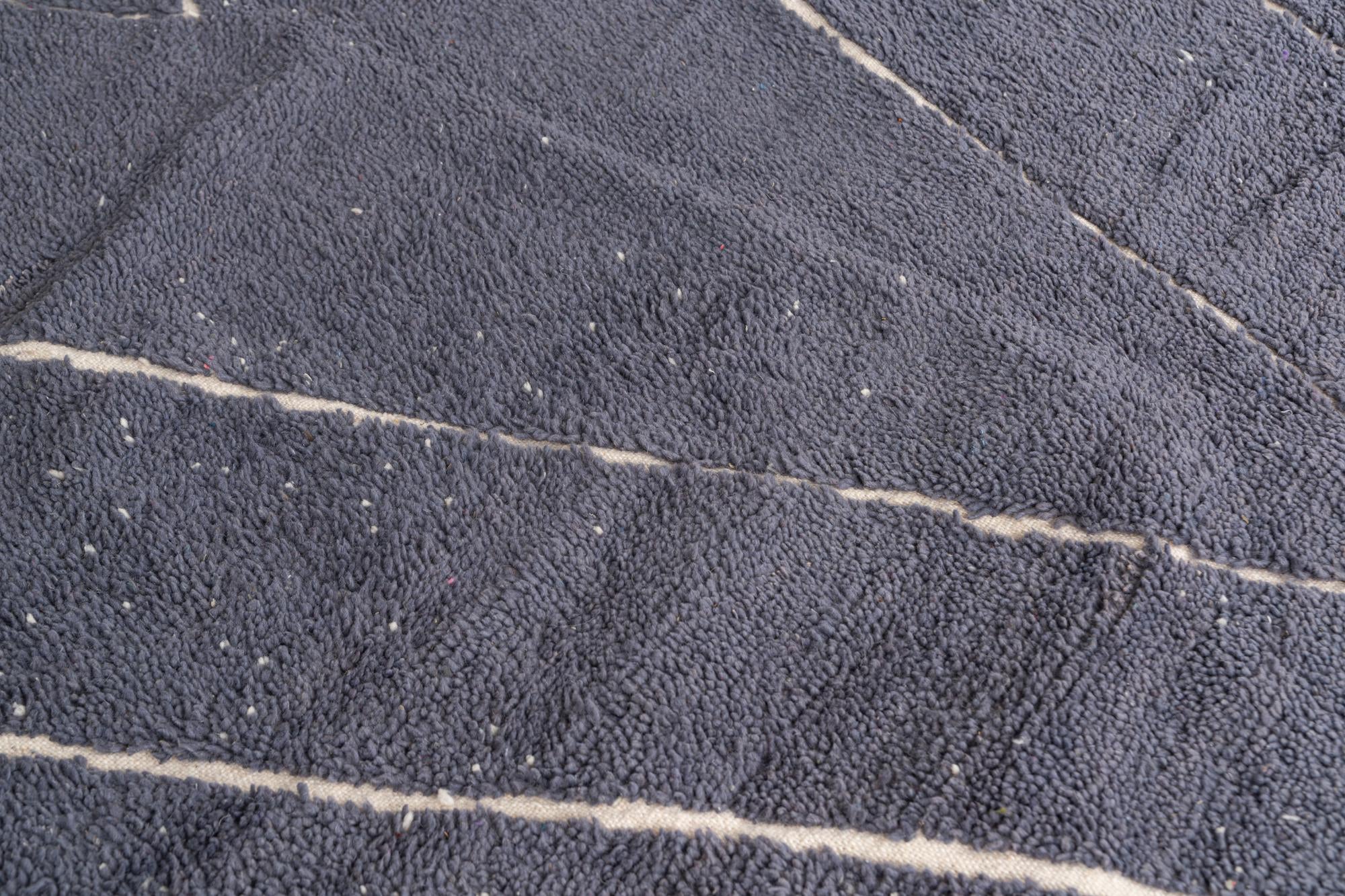 6' 9 x 9' 5 Hand Knotted Moroccan Wool Rug