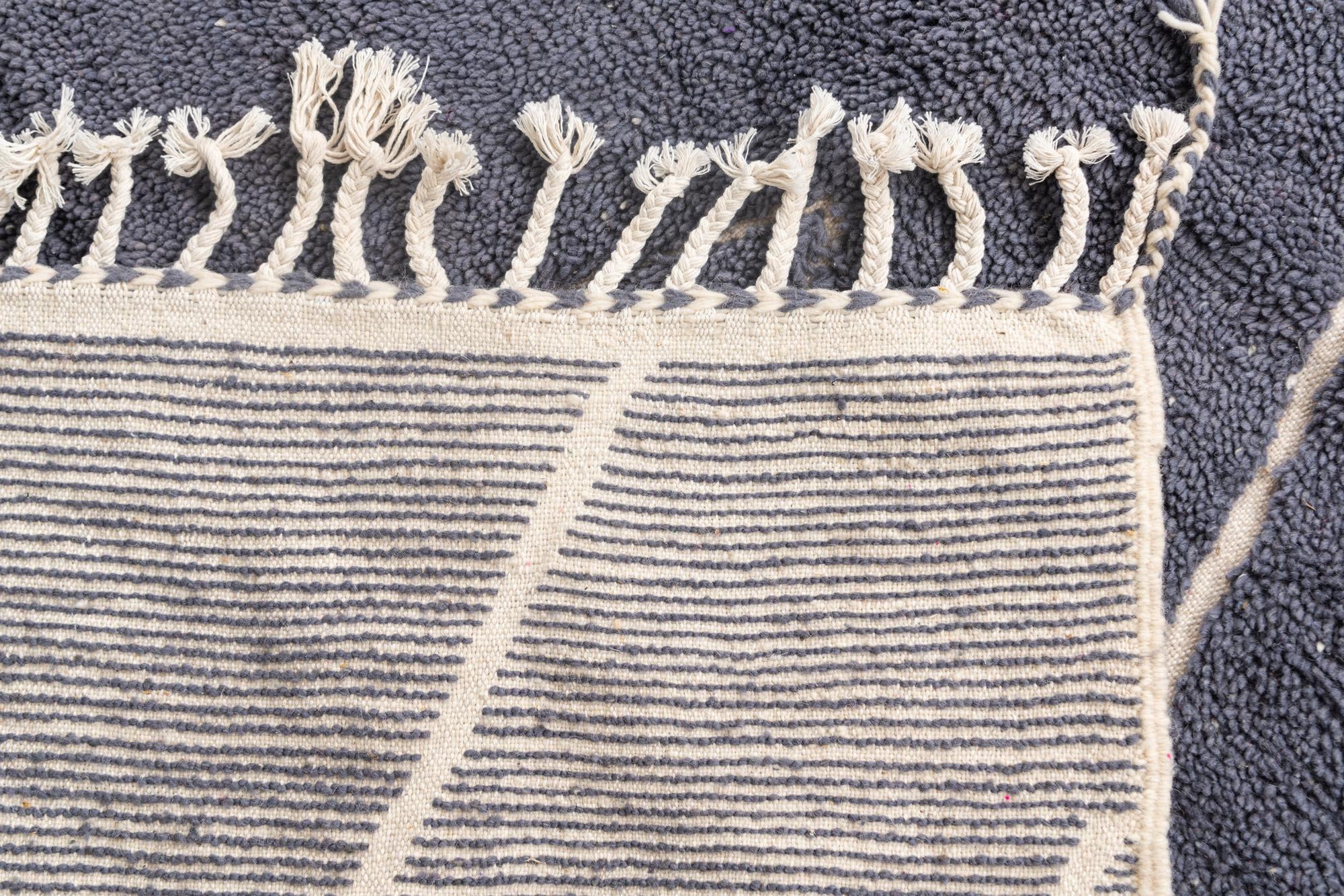 6' 9 x 9' 5 Hand Knotted Moroccan Wool Rug