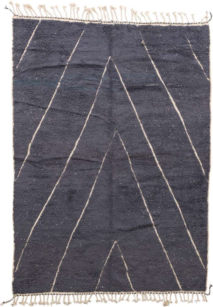 6' 9 x 9' 5 Hand Knotted Moroccan Wool Rug