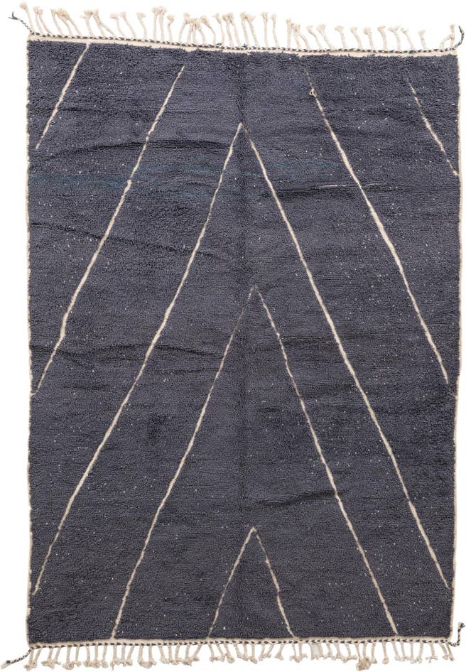 Detail image of 6' 9 x 9' 5 Hand Knotted Moroccan Wool Rug