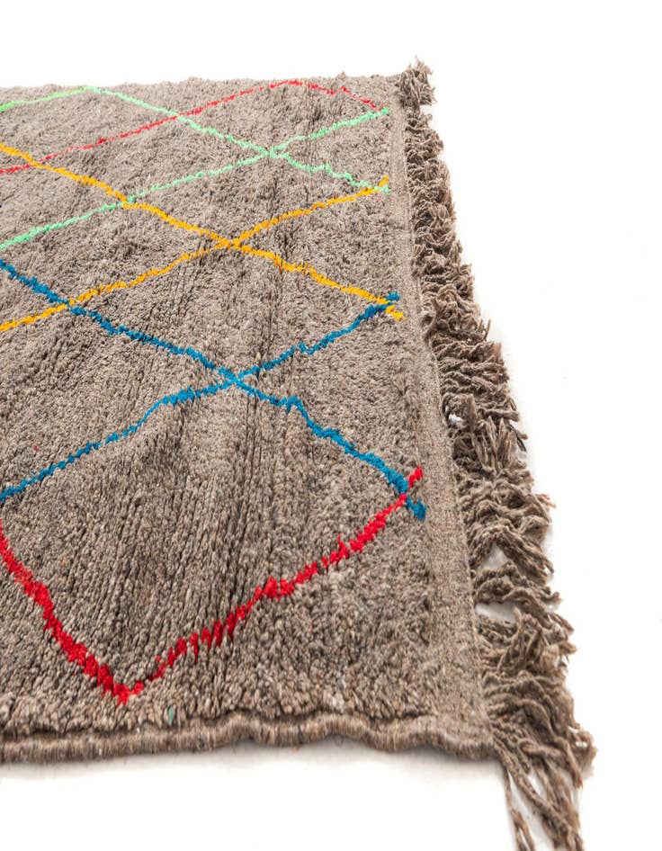 Detail image of 6' 5 x 10'  Hand Knotted Moroccan Wool Rug