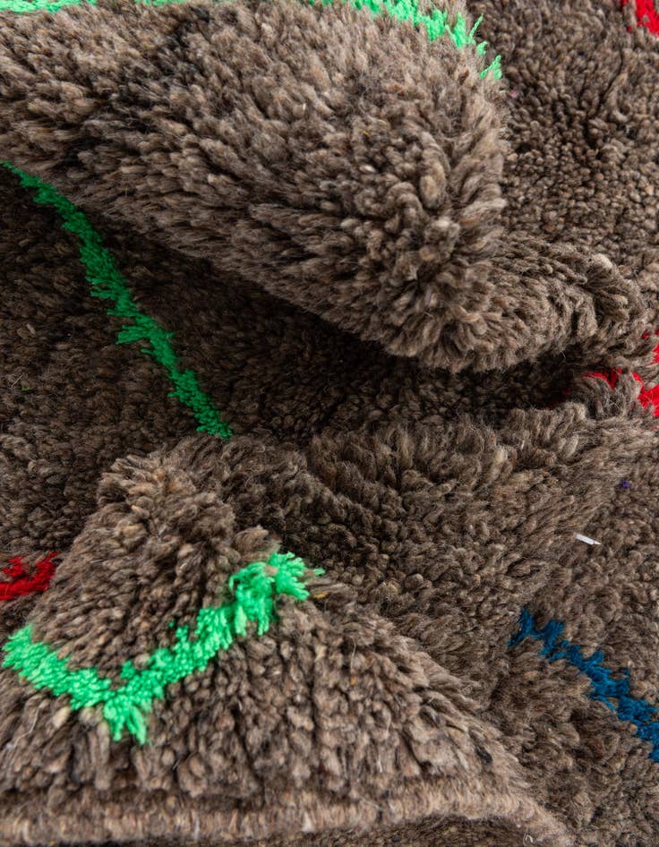 Detail image of 6' 5 x 10'  Hand Knotted Moroccan Wool Rug