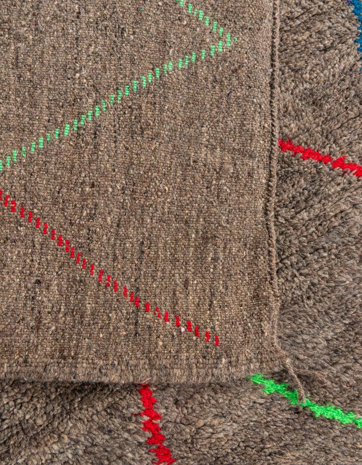 Detail image of 6' 5 x 10'  Hand Knotted Moroccan Wool Rug