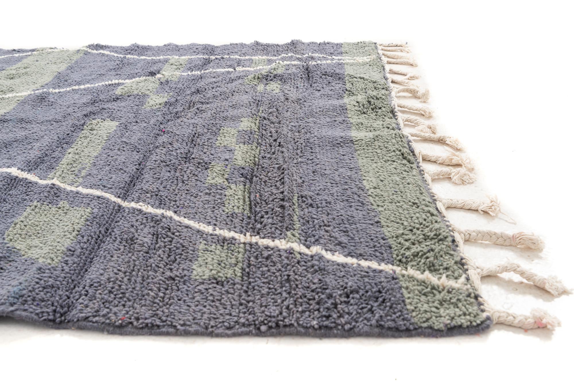 5' 4 x 8' Hand Knotted Moroccan Wool Rug