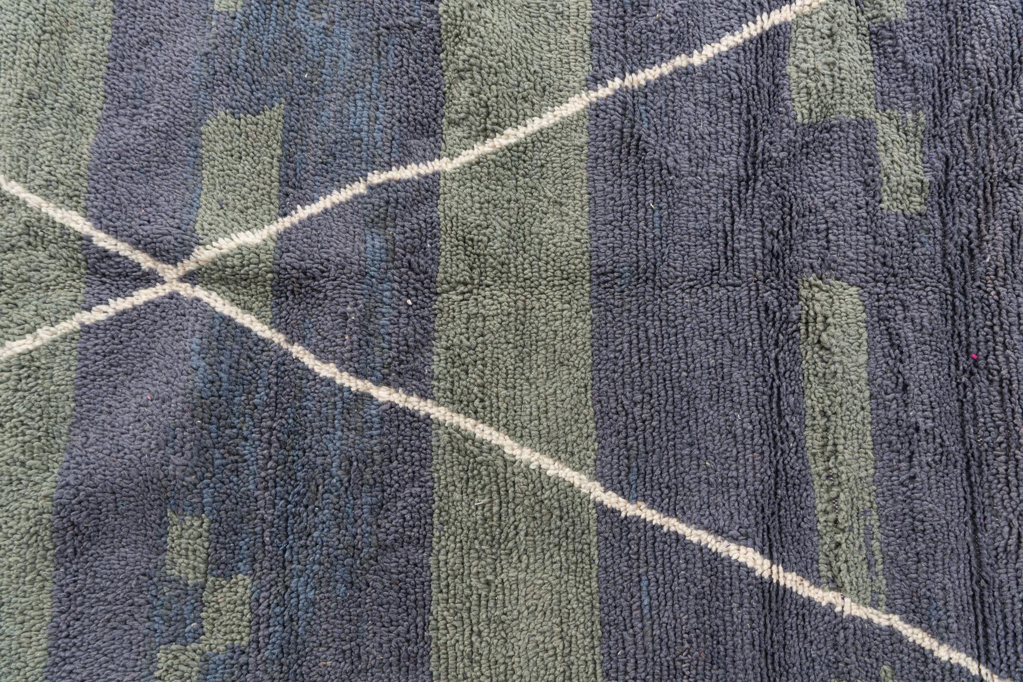 5' 4 x 8' Hand Knotted Moroccan Wool Rug