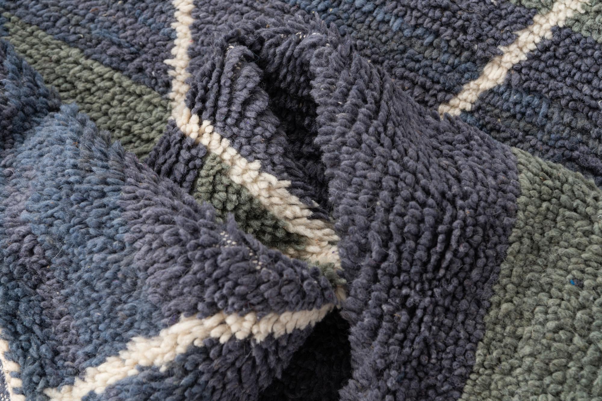 5' 4 x 8' Hand Knotted Moroccan Wool Rug