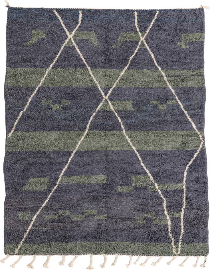 Detail image of 5' 4 x 8' Hand Knotted Moroccan Wool Rug