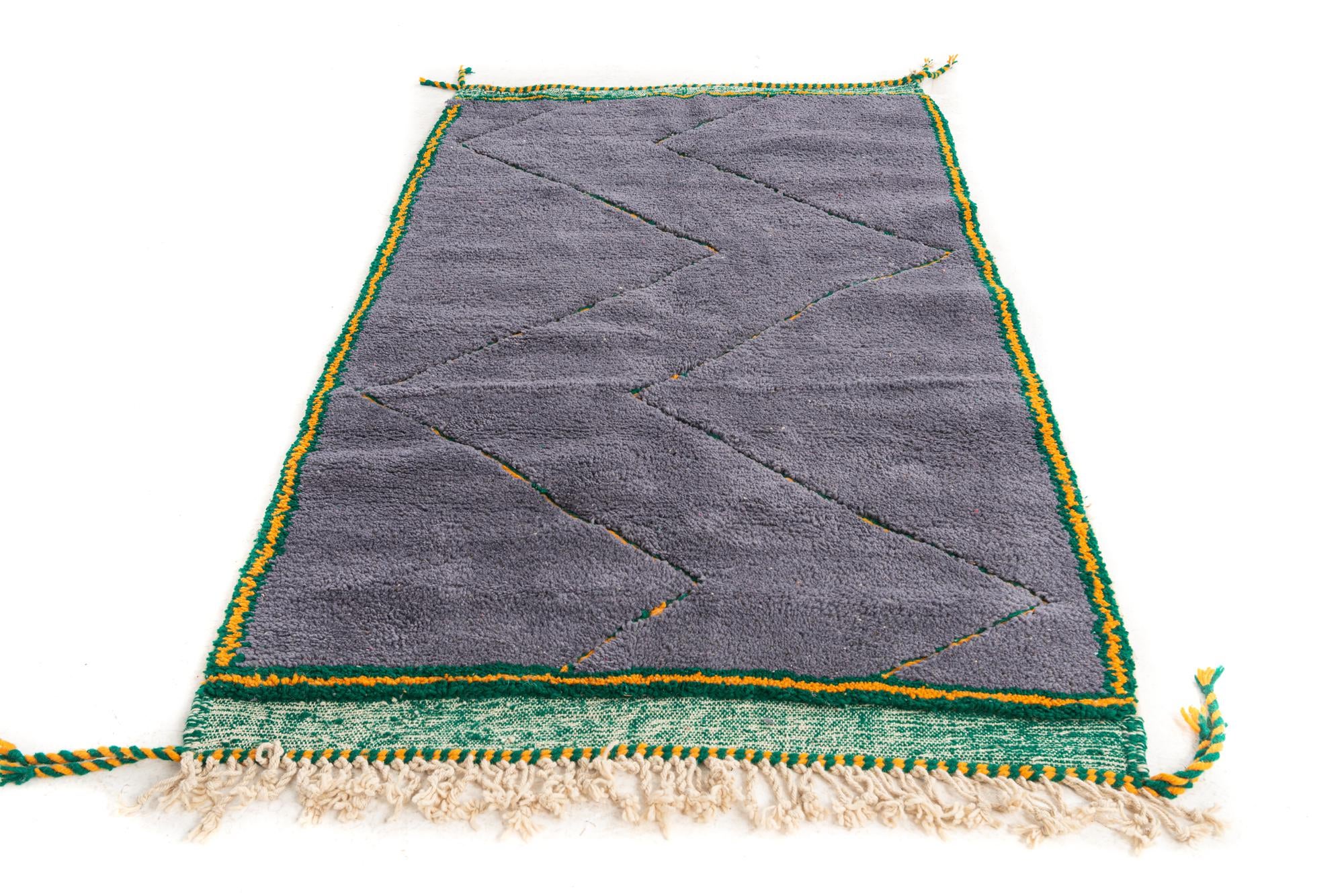 4' 4 x 7' 2 Hand Knotted Moroccan Wool Rug