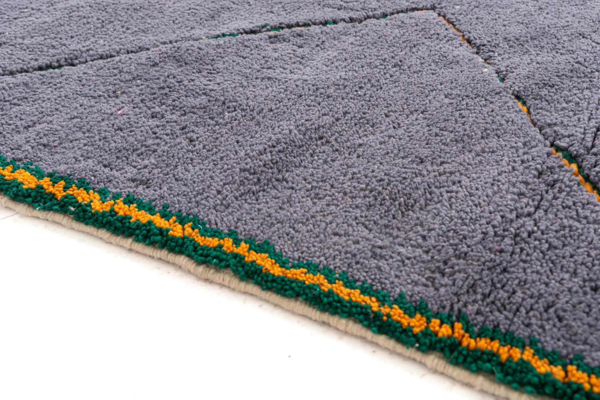 4' 4 x 7' 2 Hand Knotted Moroccan Wool Rug