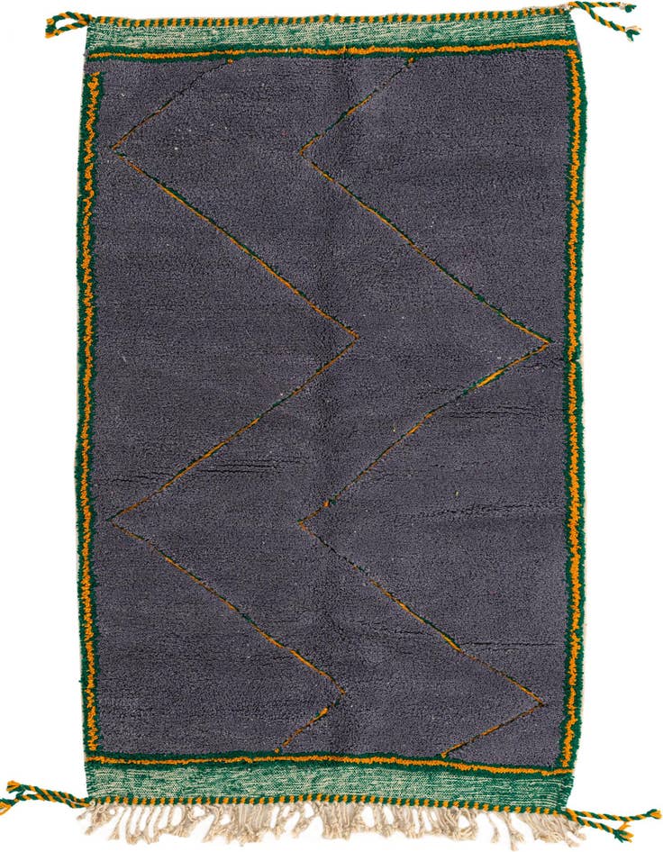 Detail image of 4' 4 x 7' 2 Hand Knotted Moroccan Wool Rug