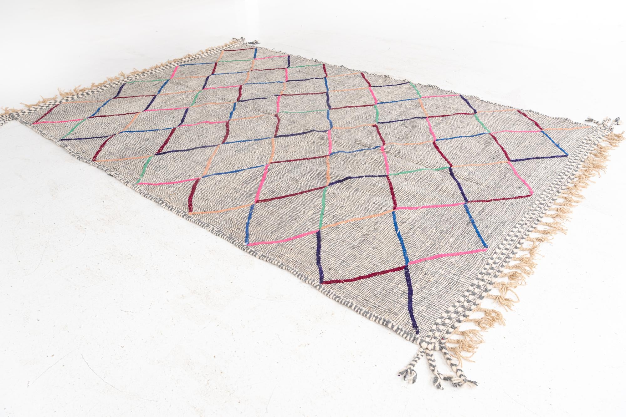 6' 10 x 10' 4 Hand Knotted Moroccan Wool Rug