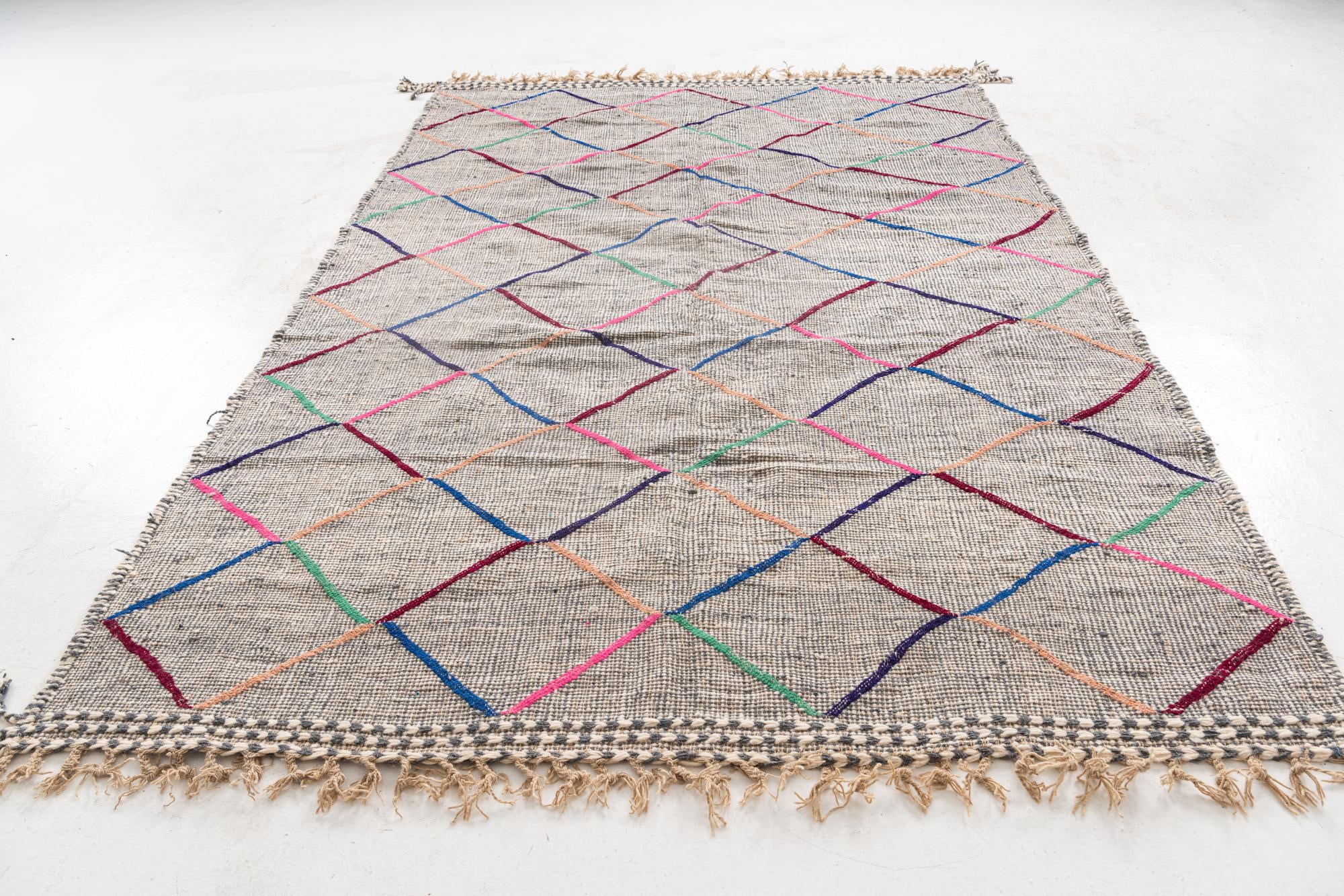 6' 10 x 10' 4 Hand Knotted Moroccan Wool Rug