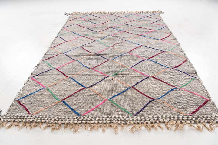 6' 10 x 10' 4 Hand Knotted Moroccan Wool Rug