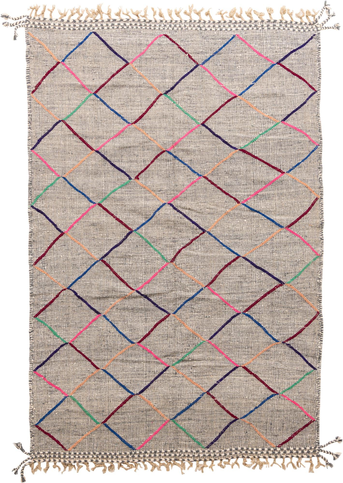 6' 10 x 10' 4 Hand Knotted Moroccan Wool Rug