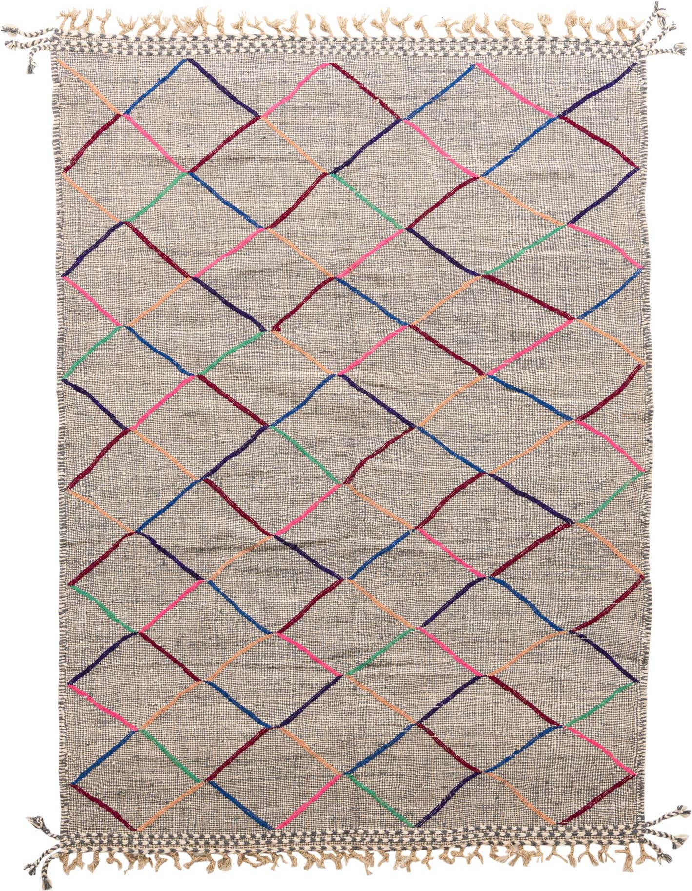 6' 10 x 10' 4 Hand Knotted Moroccan Wool Rug