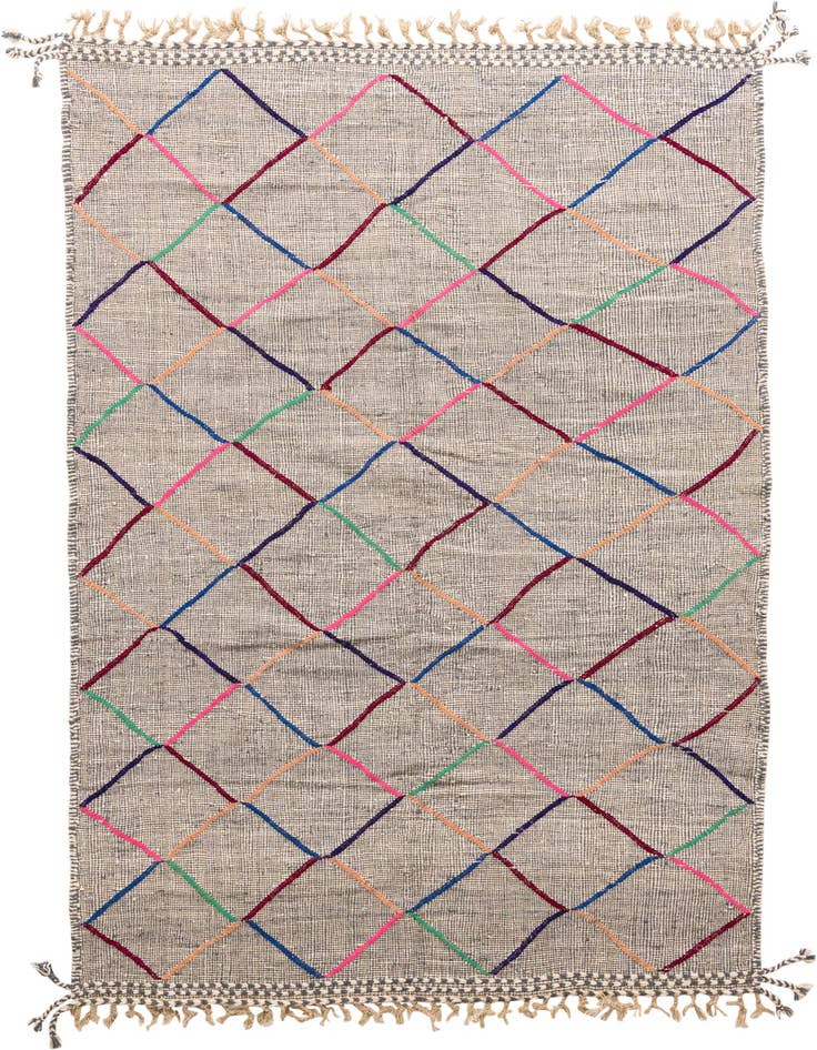 Detail image of 6' 10 x 10' 4 Hand Knotted Moroccan Wool Rug
