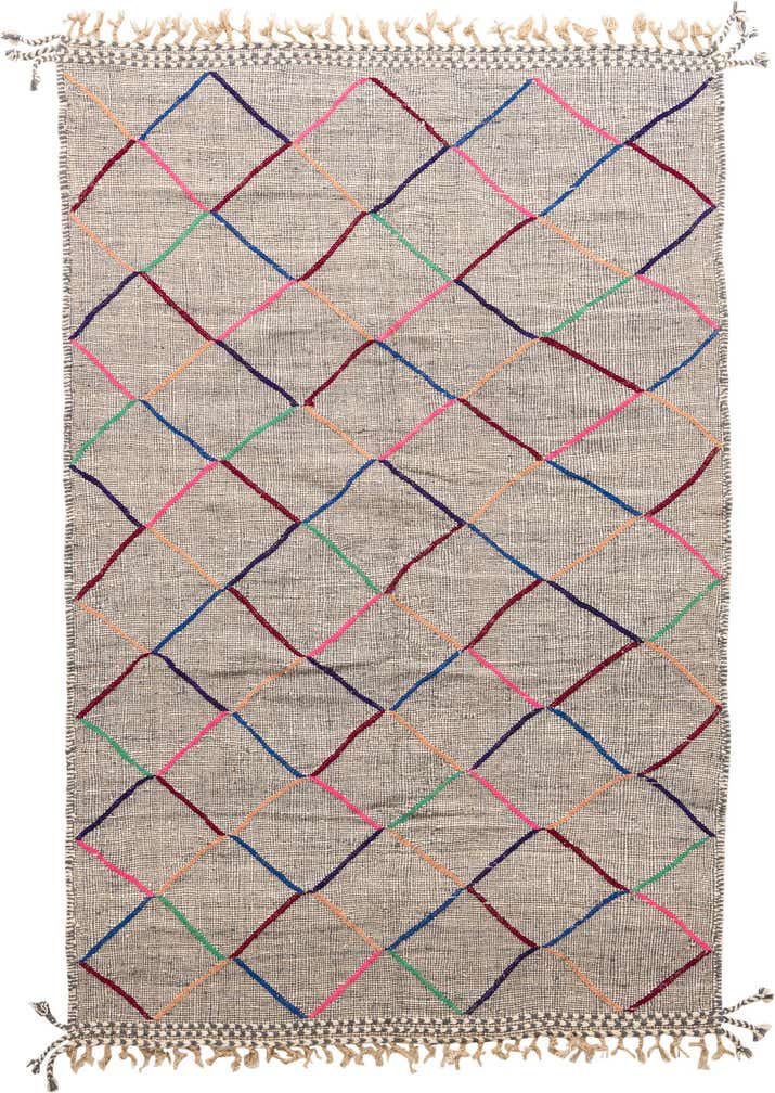 6' 10 x 10' 4 Hand Knotted Moroccan Wool Rug