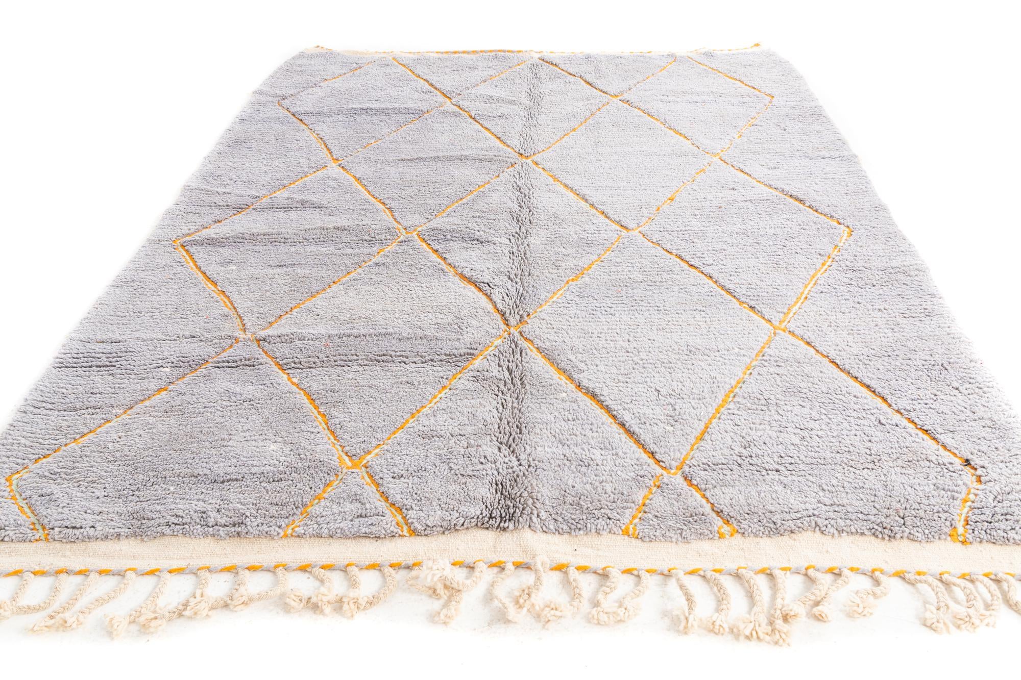 7' 4 x 9' 2 Hand Knotted Moroccan Wool Rug