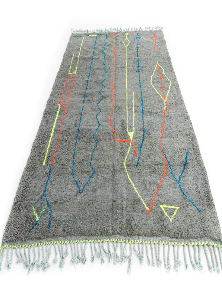 Detail image of 6' 9 x 9' 6  Hand Knotted Moroccan Wool Rug