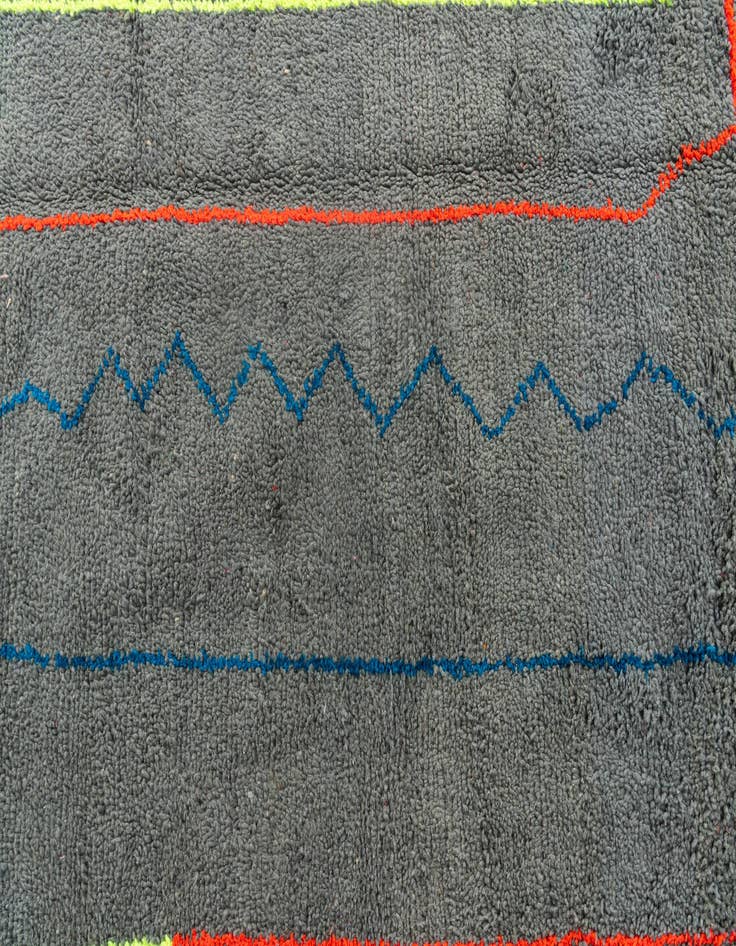 Detail image of 6' 9 x 9' 6  Hand Knotted Moroccan Wool Rug