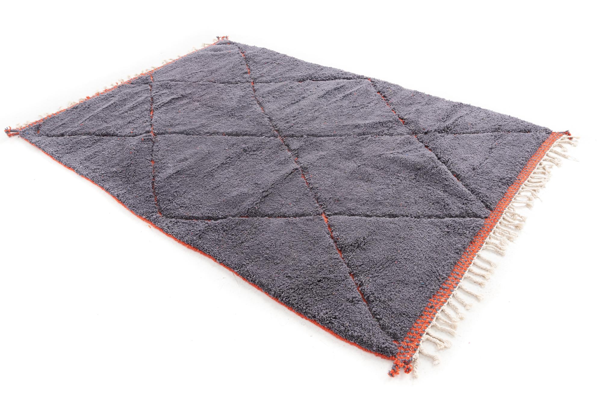 5' 4 x 8' 3 Hand Knotted Moroccan Wool Rug