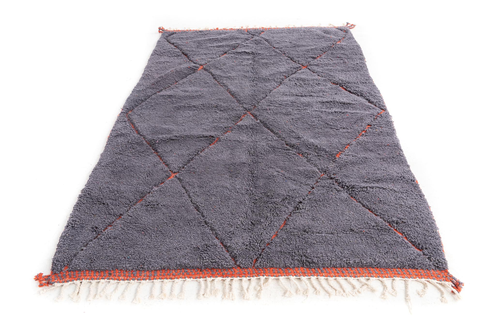 5' 4 x 8' 3 Hand Knotted Moroccan Wool Rug