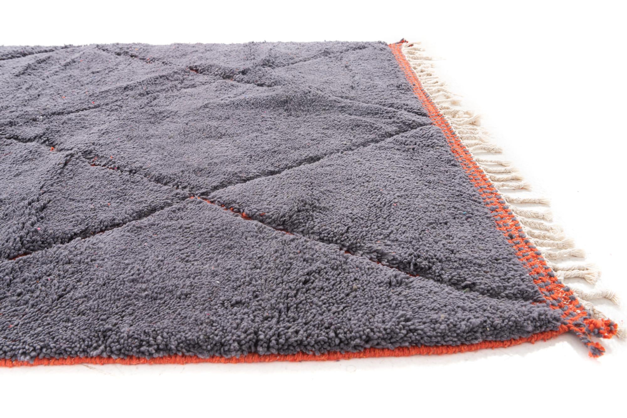 5' 4 x 8' 3 Hand Knotted Moroccan Wool Rug