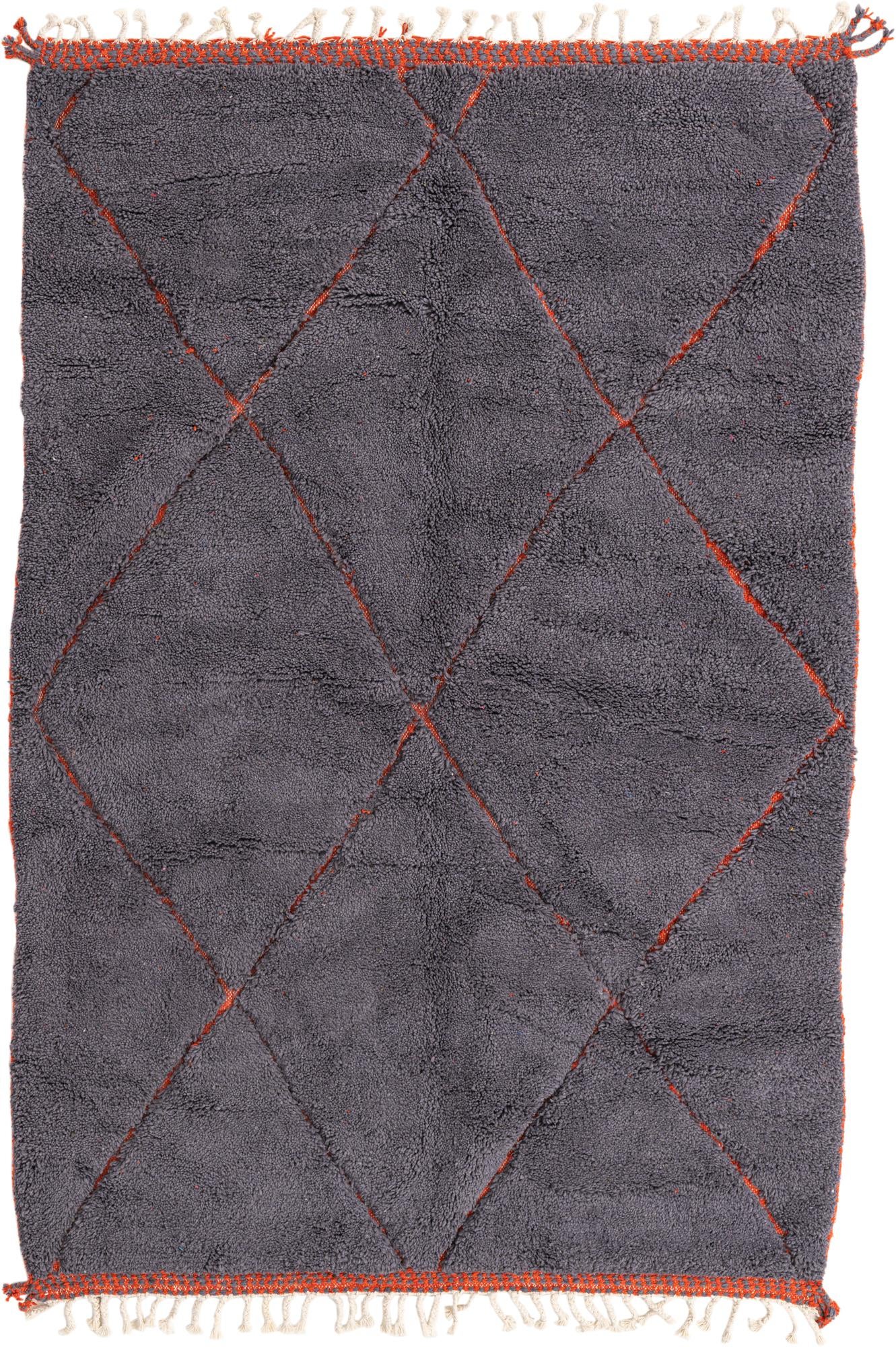 5' 4 x 8' 3 Hand Knotted Moroccan Wool Rug