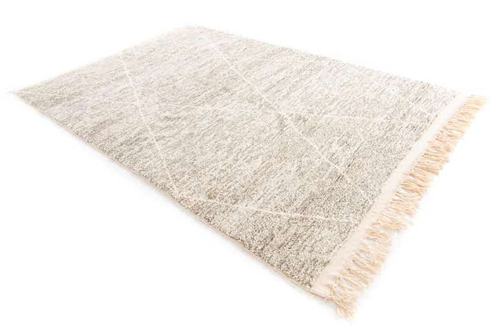 6' 9 x 9' 8 Hand Knotted Moroccan Wool Rug