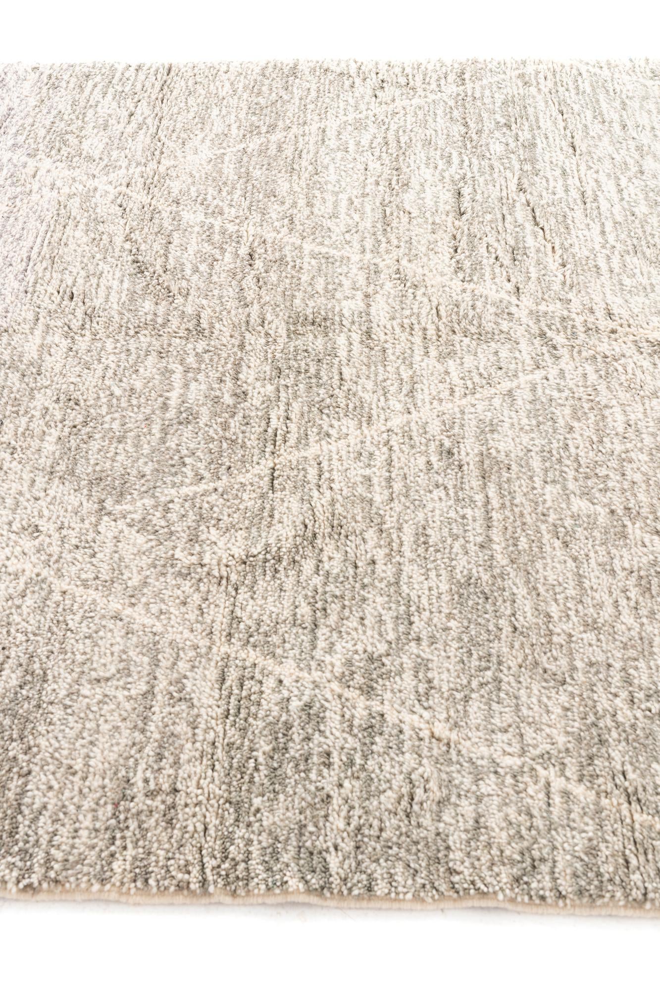 6' 9 x 9' 8 Hand Knotted Moroccan Wool Rug