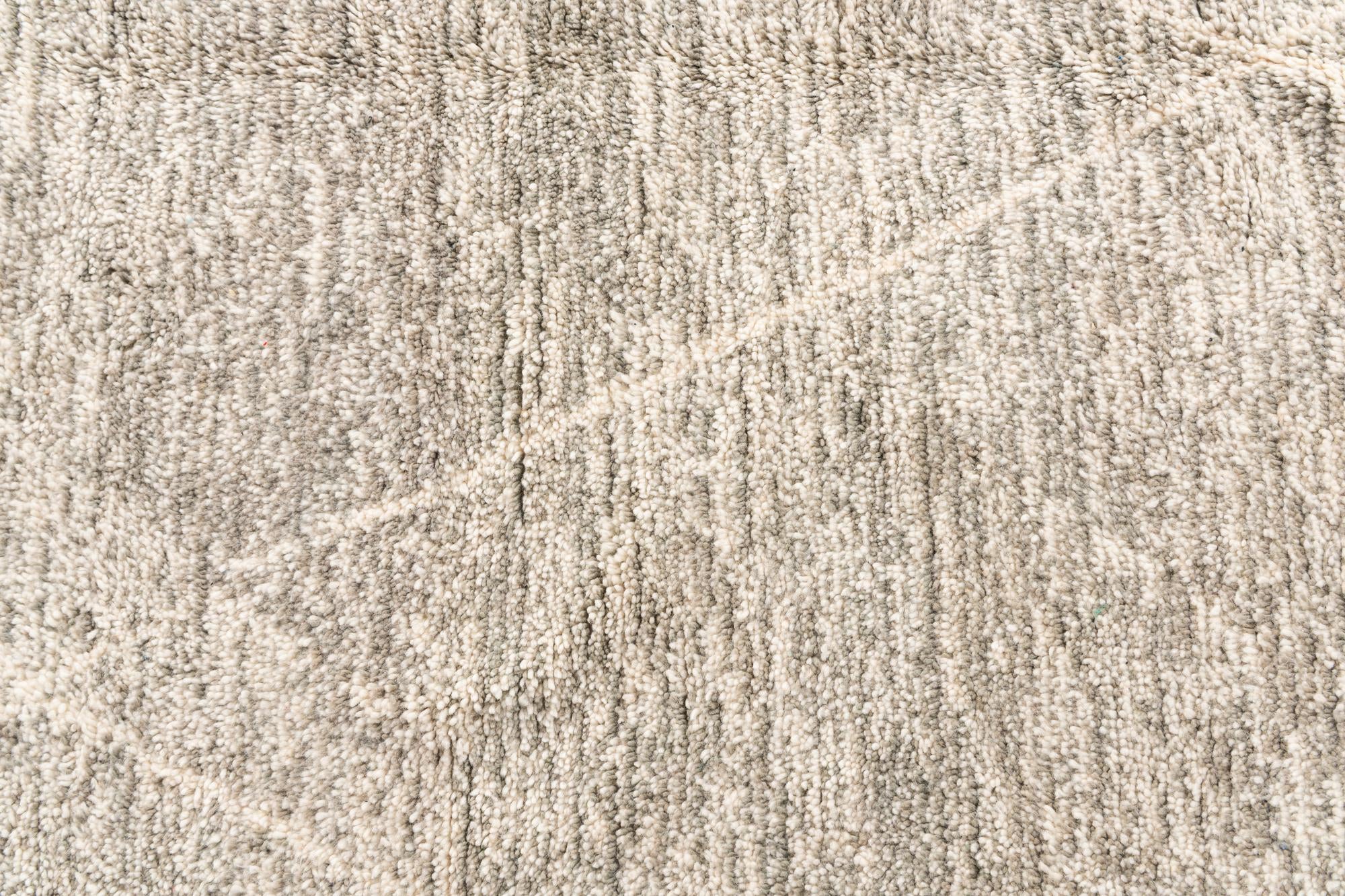 6' 9 x 9' 8 Hand Knotted Moroccan Wool Rug