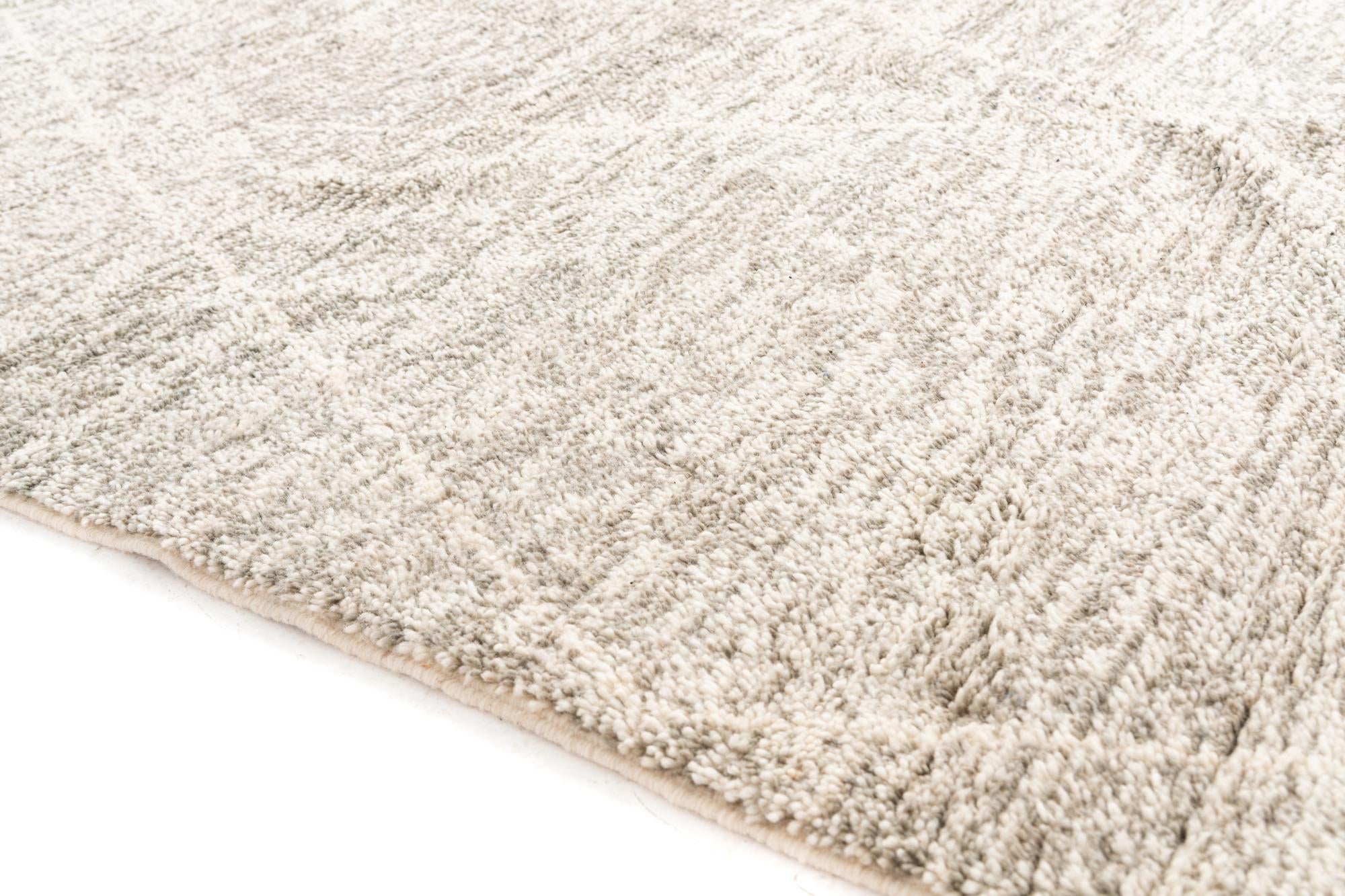 6' 9 x 9' 8 Hand Knotted Moroccan Wool Rug