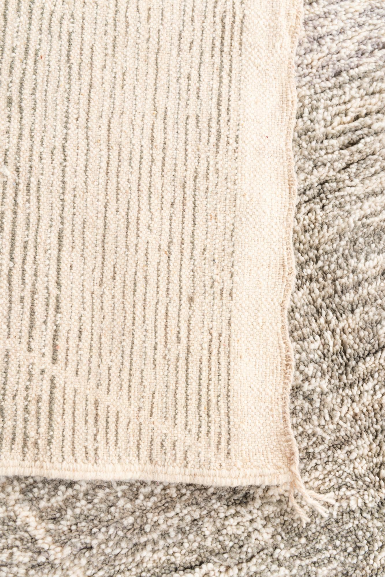 6' 9 x 9' 8 Hand Knotted Moroccan Wool Rug
