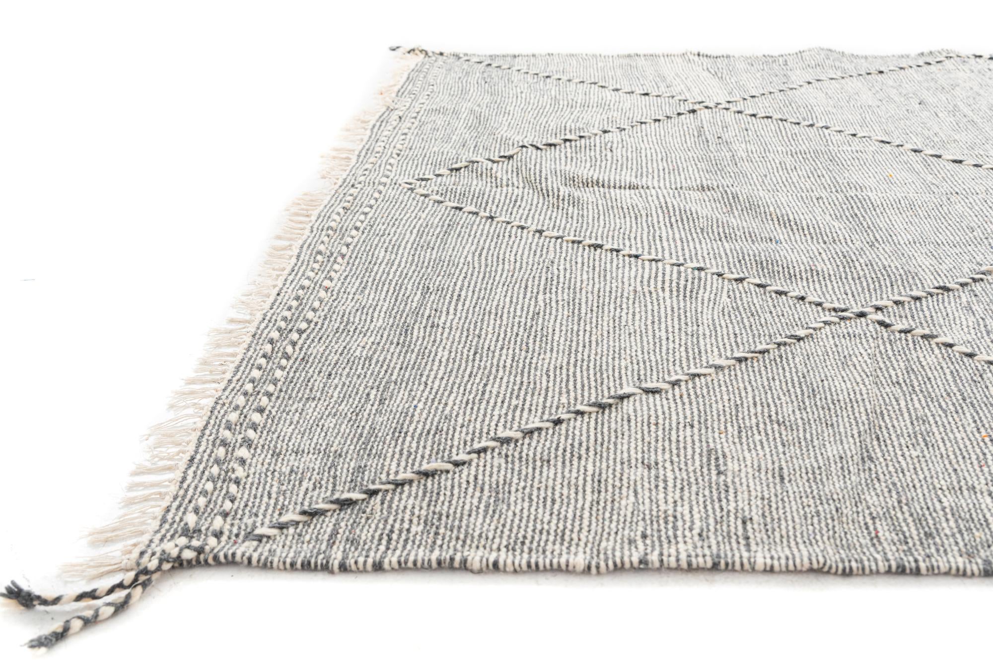 6' 6 x 11' 2 Hand Knotted Moroccan Wool Rug