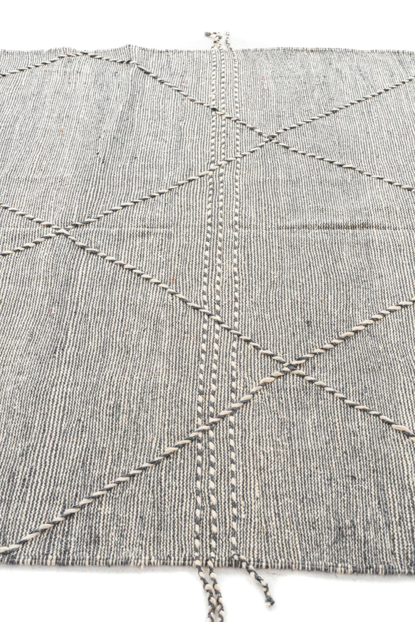 6' 6 x 11' 2 Hand Knotted Moroccan Wool Rug