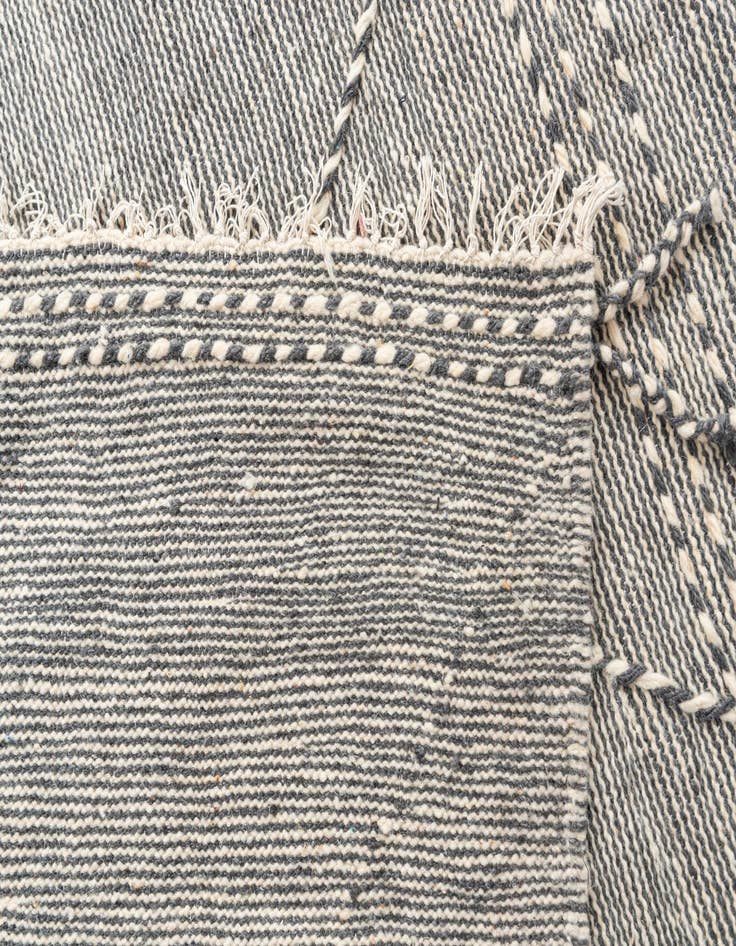 Detail image of 6' 6 x 11' 2  Hand Knotted Moroccan Wool Rug