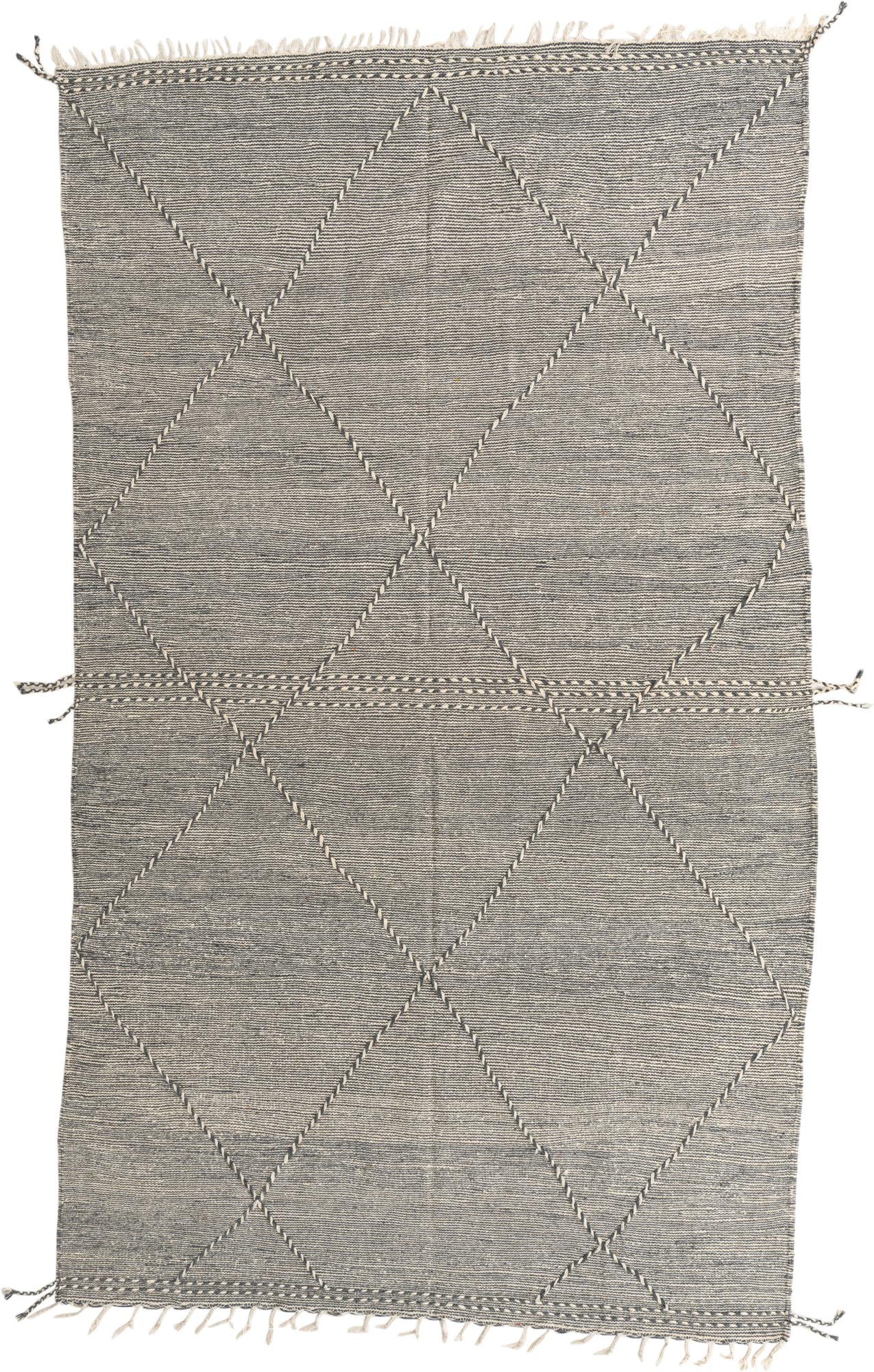 6' 6 x 11' 2 Hand Knotted Moroccan Wool Rug
