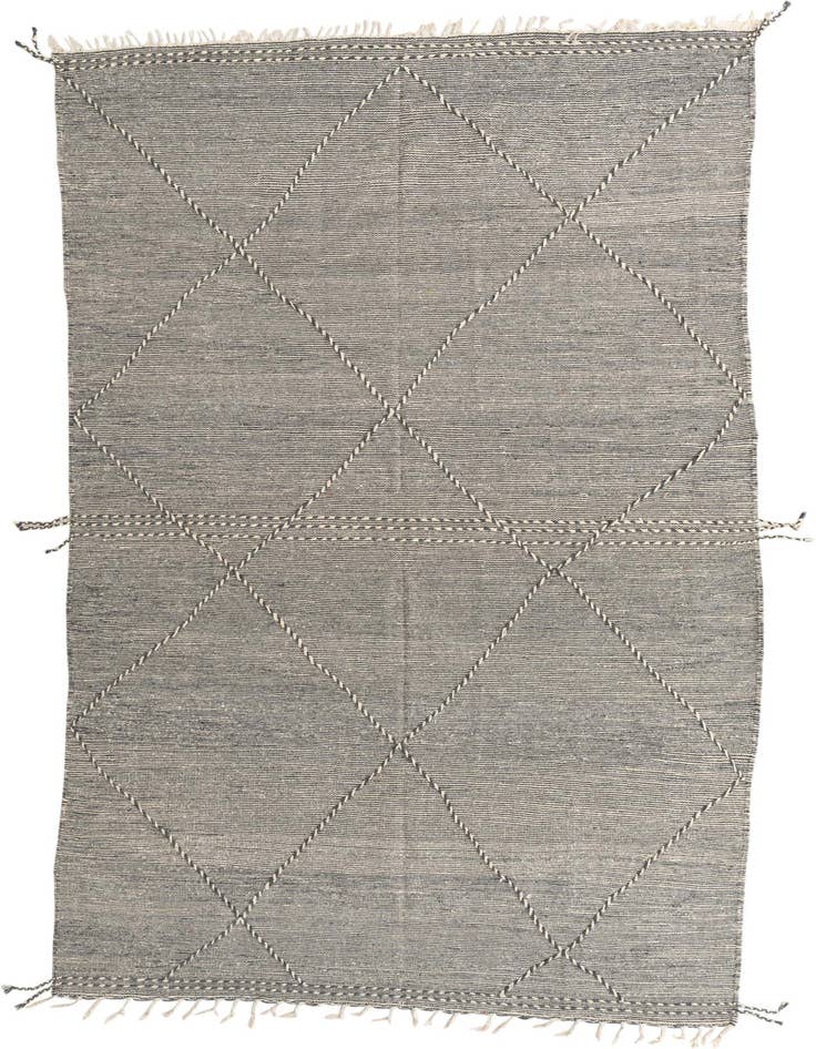 Detail image of 6' 6 x 11' 2 Hand Knotted Moroccan Wool Rug