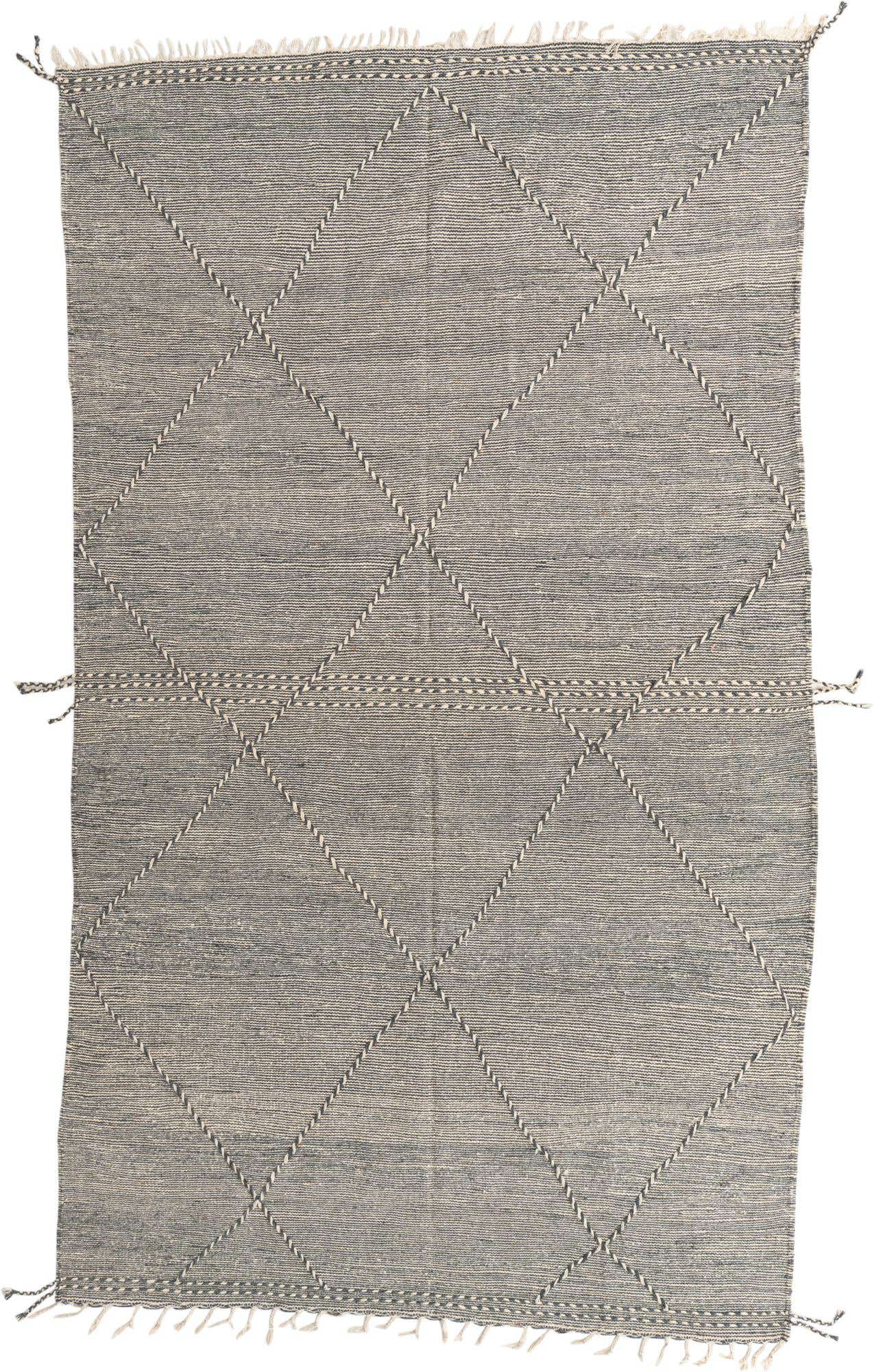 6' 6 x 11' 2 Hand Knotted Moroccan Wool Rug