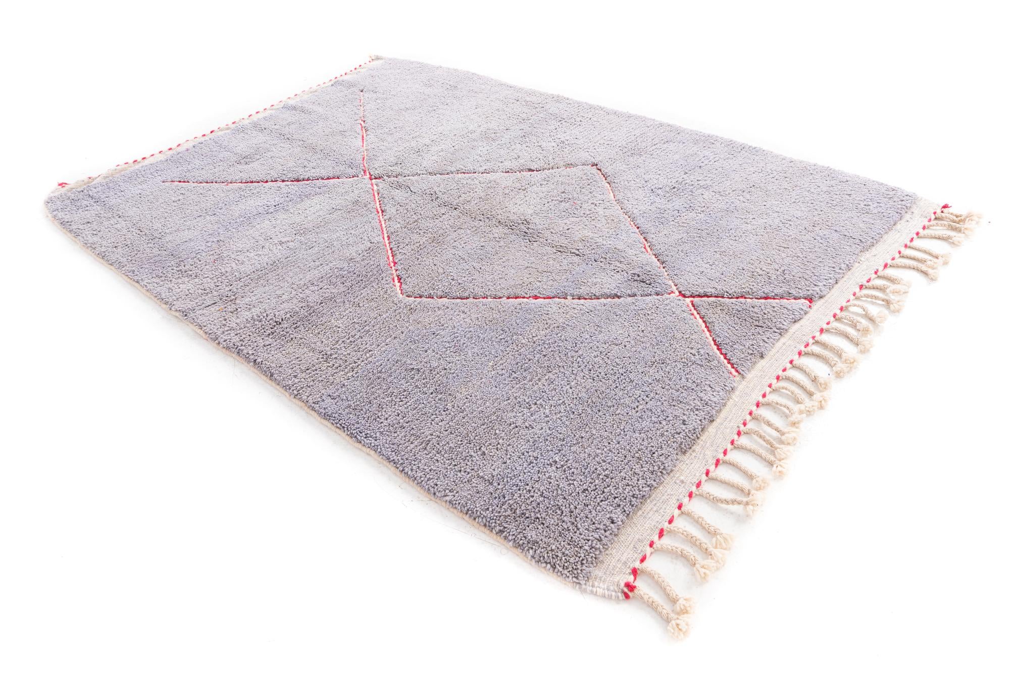 6' 2 x 8' 3 Hand Knotted Moroccan Wool Rug