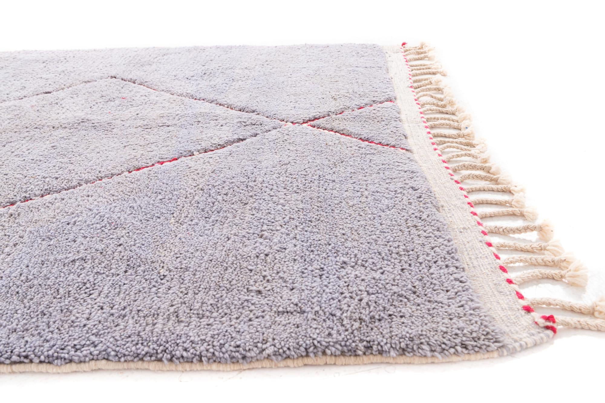 6' 2 x 8' 3 Hand Knotted Moroccan Wool Rug