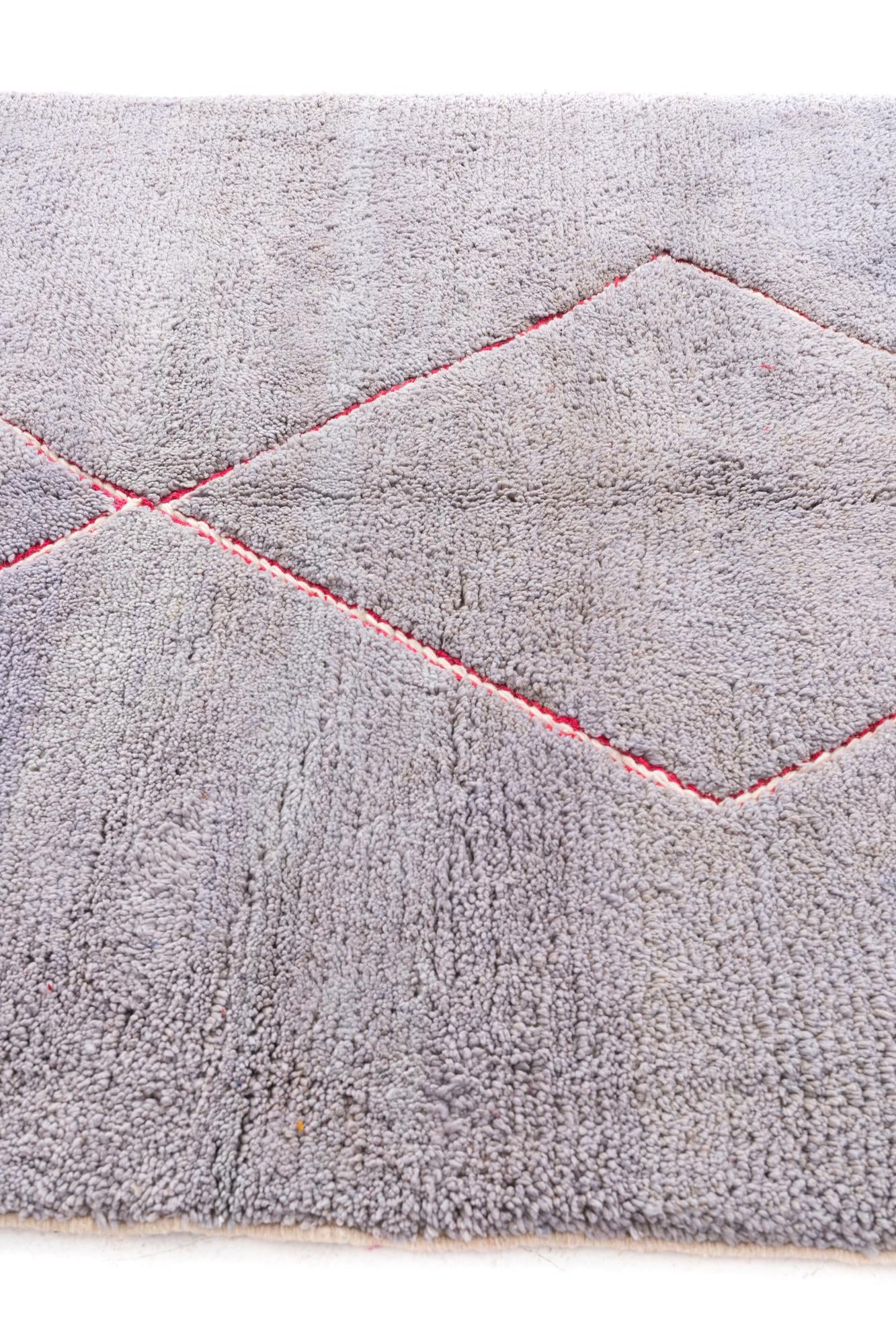 6' 2 x 8' 3 Hand Knotted Moroccan Wool Rug