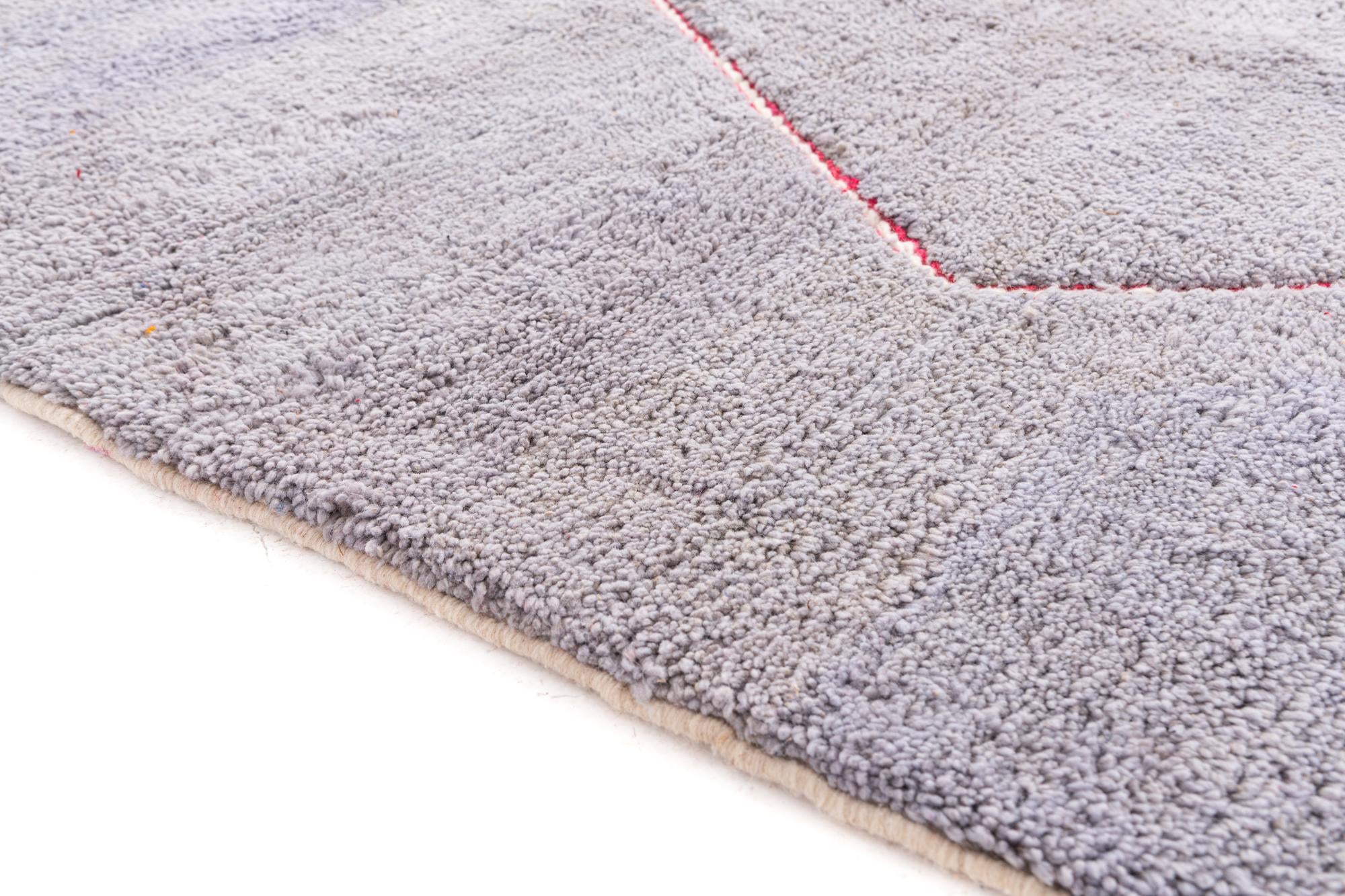 6' 2 x 8' 3 Hand Knotted Moroccan Wool Rug