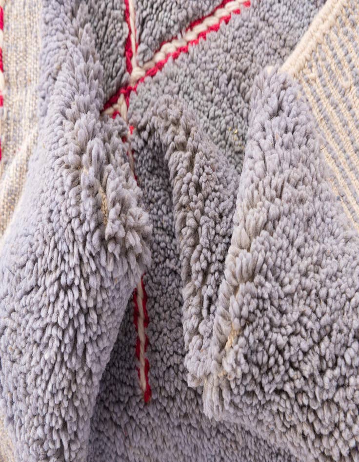 Detail image of 6' 2 x 8' 3  Hand Knotted Moroccan Wool Rug